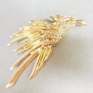 Gold brooch, eagle brooch, bird brooch, fashion brooch, animal brooch pin